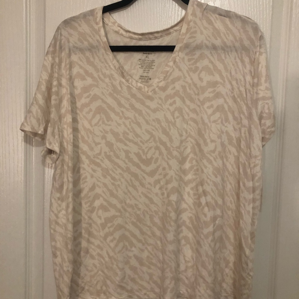 Nine West Cream Short Sleeve Tee